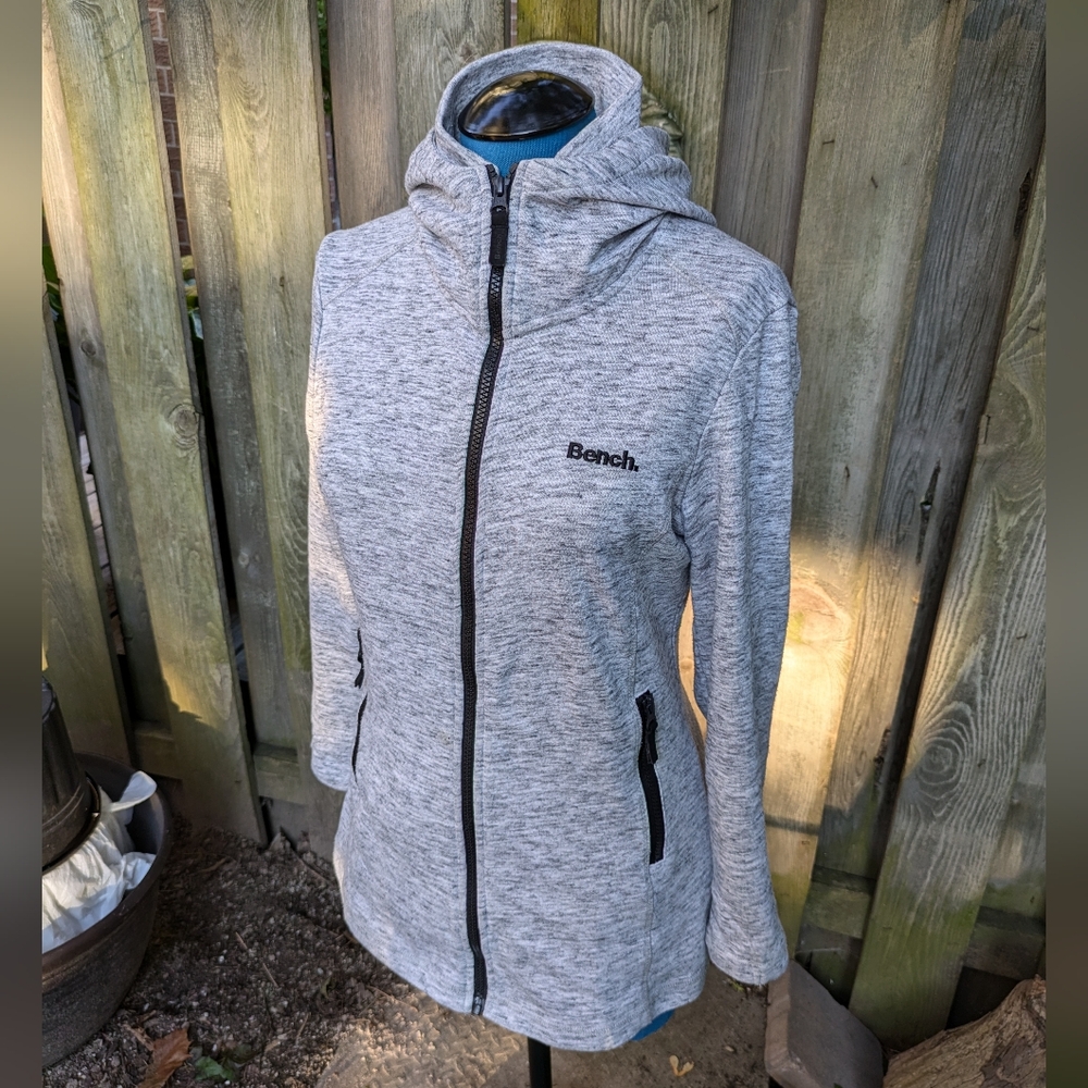Bench grey hooded cotton jacket
